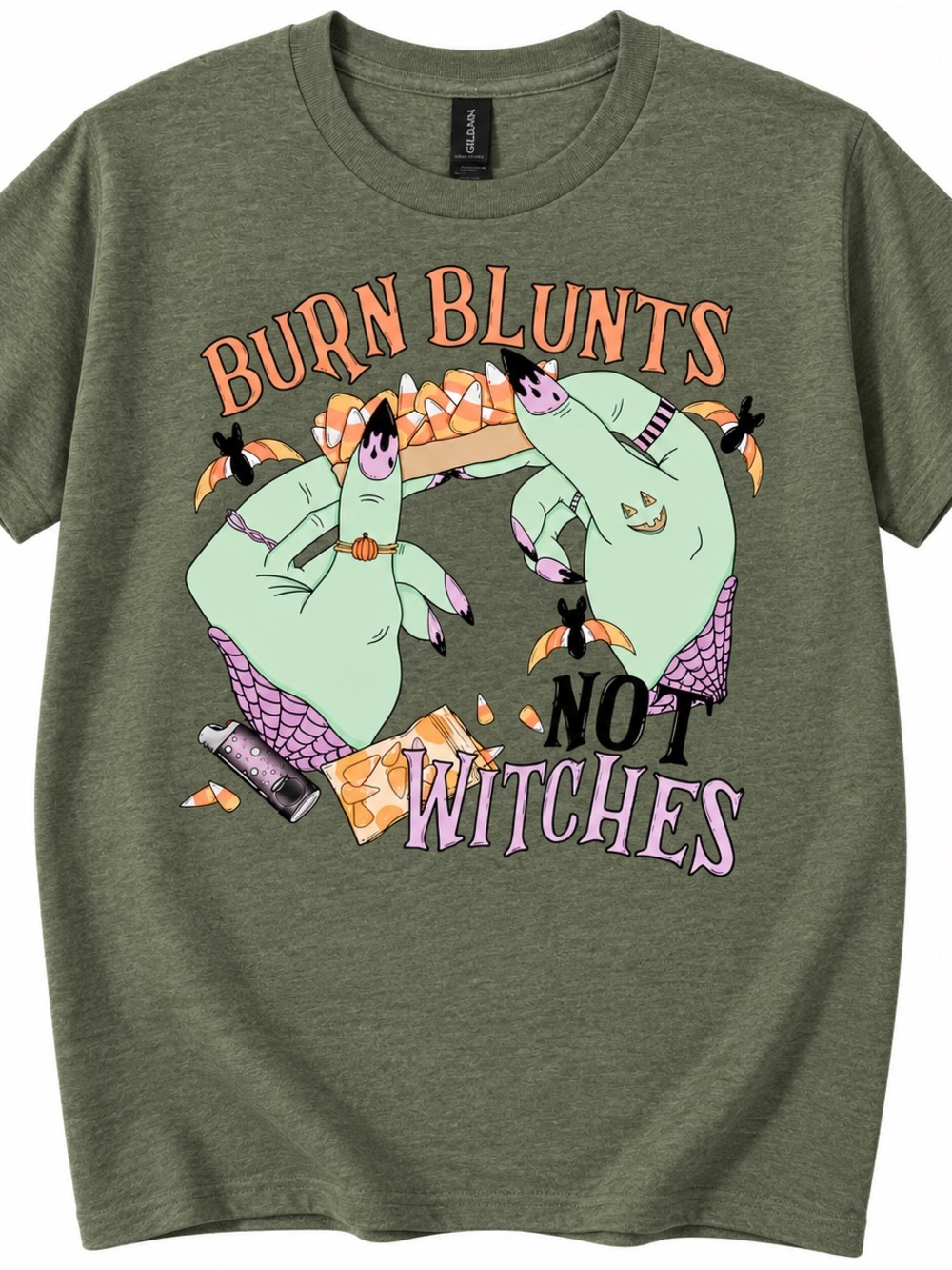 Adult Large NWOT Burn Blunts Not Witches Graphic Tee